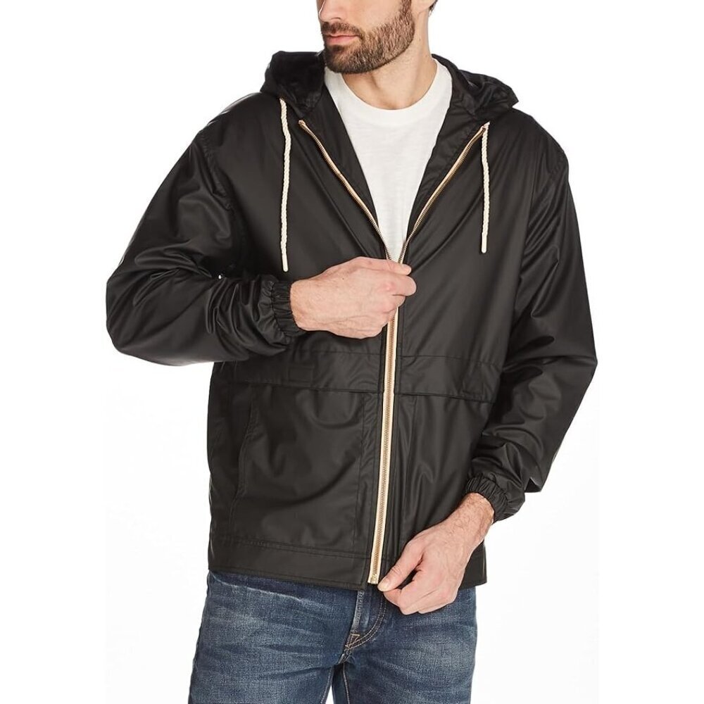 NWT Weatherproof Vintage Mens Lightweight Waterproof Hooded Rain Jacket